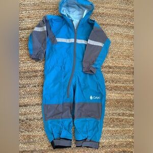 Kids Blue Oaki Waterproof Rainsuit Size 4T
